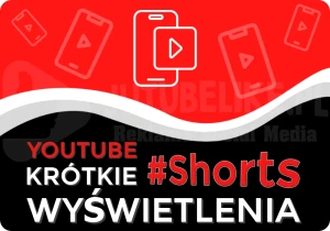 Kup wyświetlenia krótkie Shorts na YouTube  od sklep-jutubelike.pl