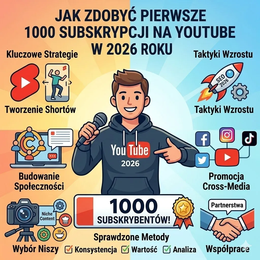 Jak zdobyć pierwsze 1000 subskrypcji na YouTube w 2026 roku - sprawdzone metody